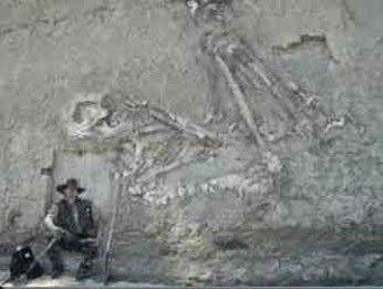 Ossada de Gigante Ossada de Gigante “também vimos ali os nefilins, isto é, os filhos de anaque, que são descendentes dos nefilins; éramos aos nossos olhos como gafanhotos; e assim também éramos aos seus olhos." (números 13.33 ).
