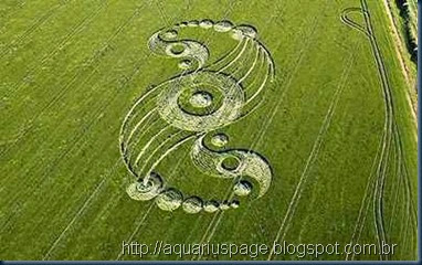 Crop Circles Mensagens Ets oficial de polícia inglês viu três criaturas observando um crop-circle.