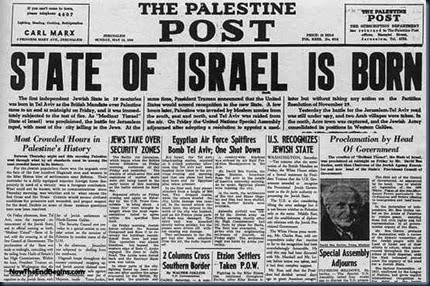 Manchete Criacao Estado Israel Manchete Criacao Estado Israel a volta da nação.