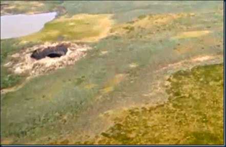 Sinkhole na Rússia o sinkhole gigante na sibéria.
