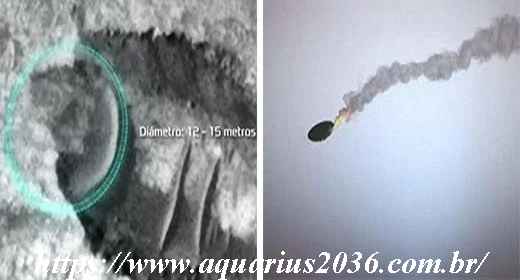 Ovnis Acidentado Marte enorme disco voador acidentado na superfície de marte.
